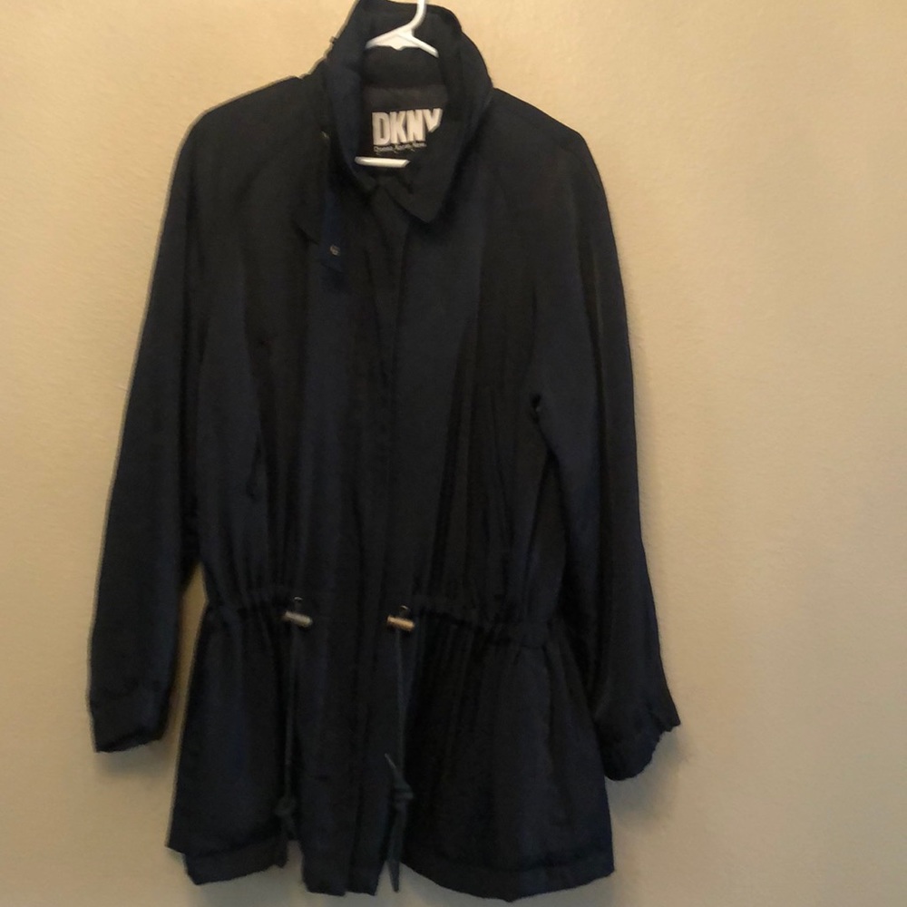 DKNY Black Quilted Coat